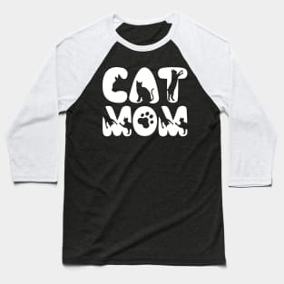 Cat Mom Baseball T-Shirt